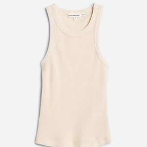 GOOD AMERICAN Thermal Cut-In '90s Tank Size 3 off white NEW with tags